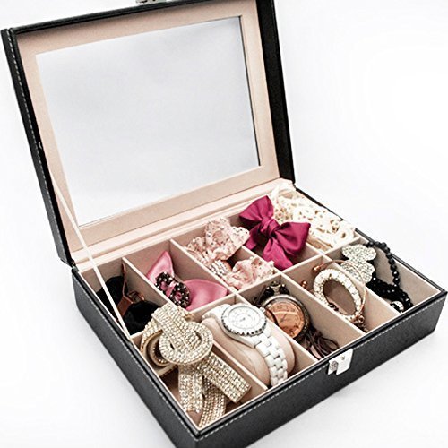 10 Slot Watch Box Organizer Display Case PU Leather