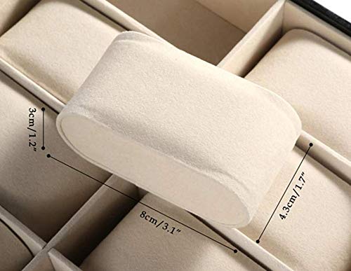 10 Slot Watch Box Organizer Display Case PU Leather