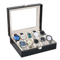 10 Slot Watch Box Organizer Display Case PU Leather