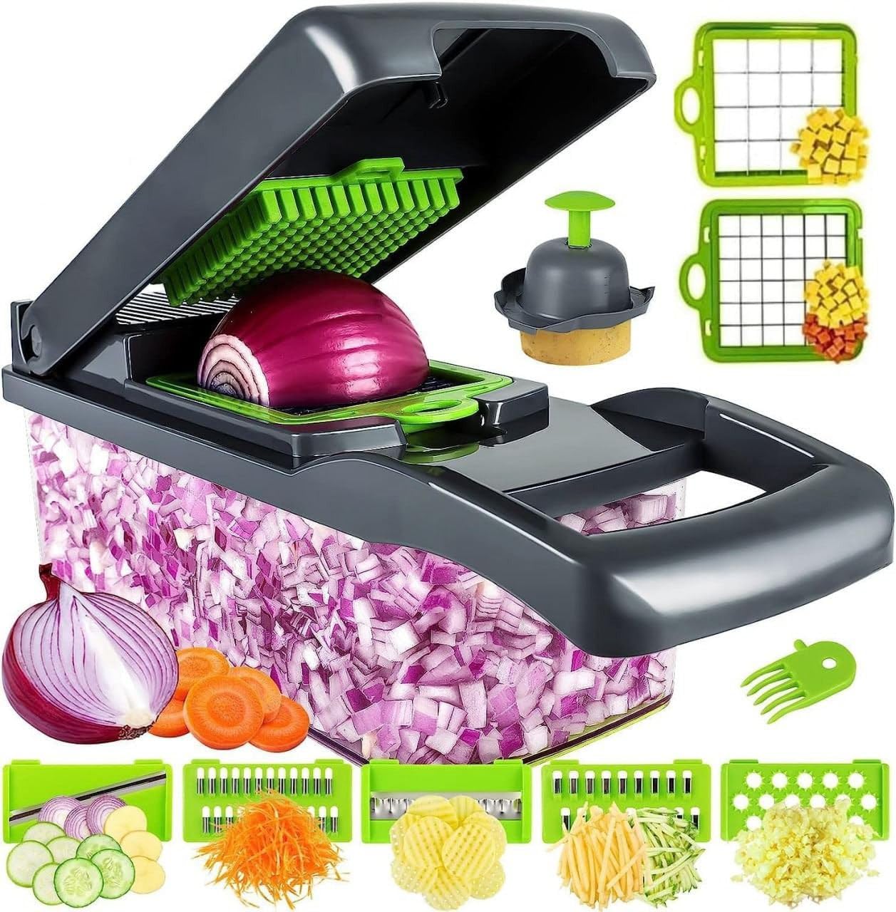 14-in-1 Vegetable Chopper | Multi-Blade Kitchen Slicer