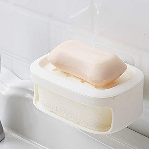 2-Layer Self-Draining Soap Holder with Sponge