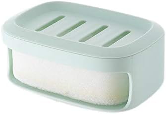 2-Layer Self-Draining Soap Holder with Sponge
