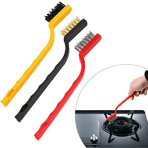 3-Piece Mini Wire Brush Cleaning Tool Kit for Easy Cleaning