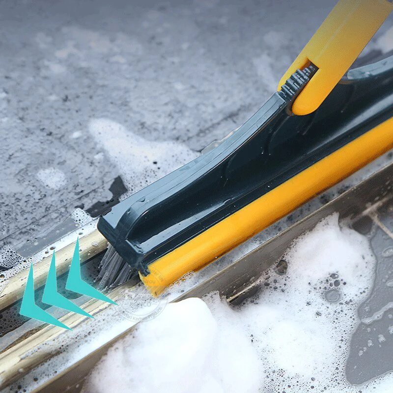 2-in-1 Bathroom Cleaning Brush with Wiper & Squeegee