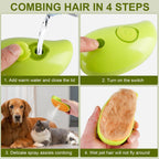 2-in-1 Mango-Shaped Pet Steam Brush – Grooming & Deshedding