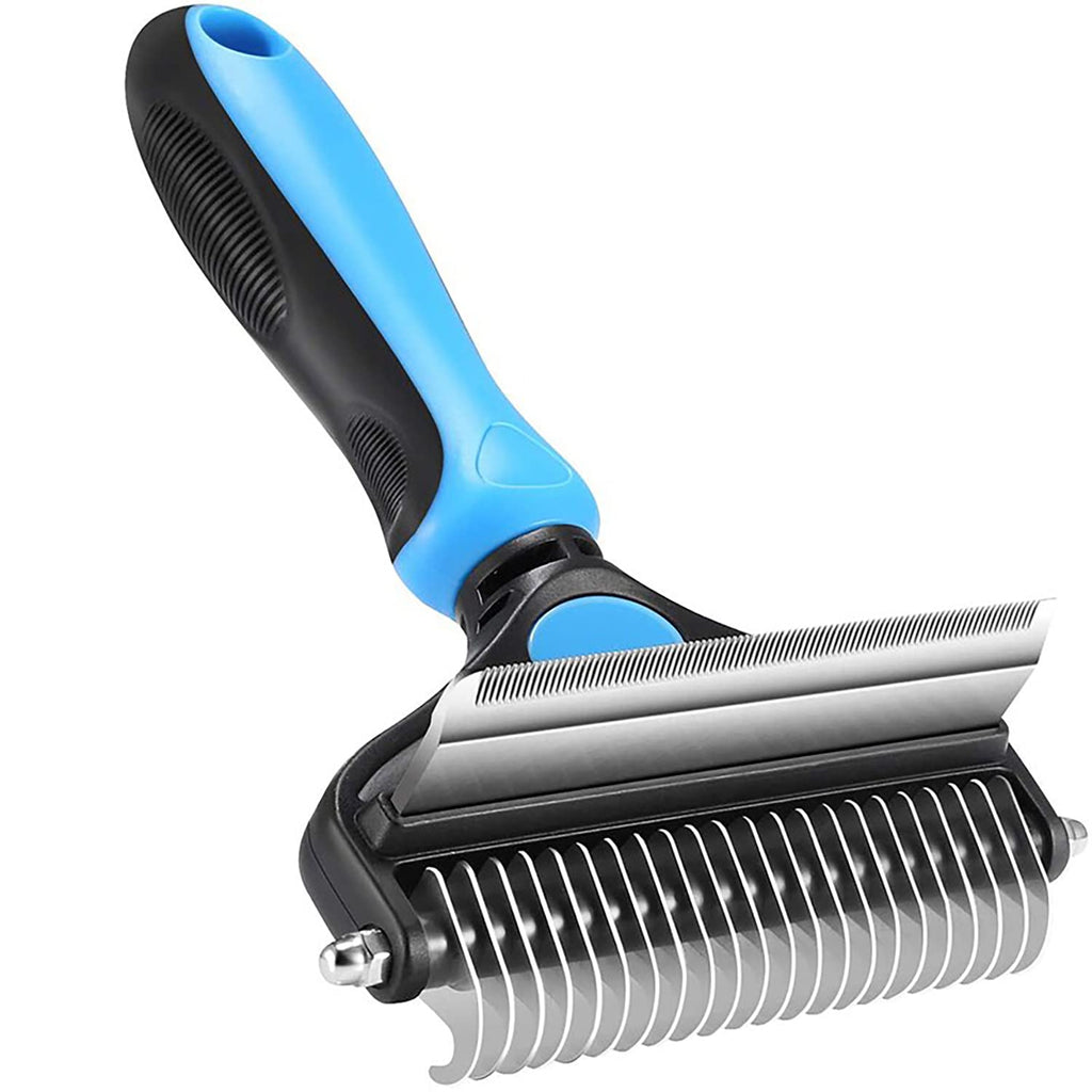 2-in-1 Pet Dematting & Deshedding Comb – Dog & Cat Grooming