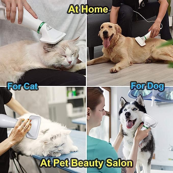 2-in-1 Pet Hair Dryer & Brush – Adjustable Dog & Cat Grooming
