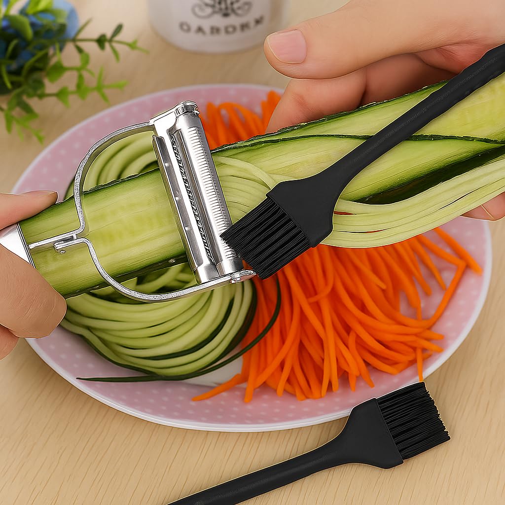 2-in-1 Stainless Steel Vegetable Peeler & Julienne Cutter