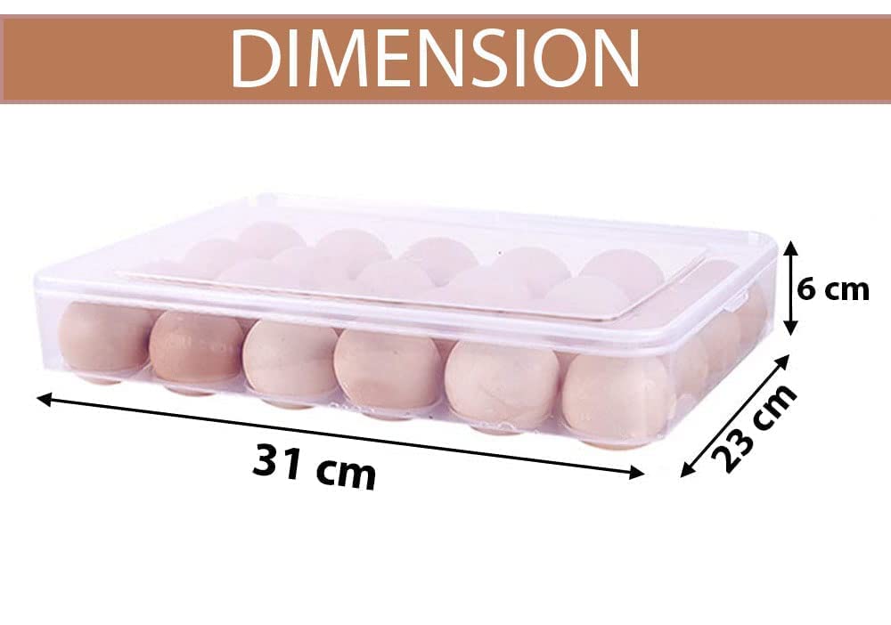 24 Grid Egg Storage Box Rectangular Fridge Tray