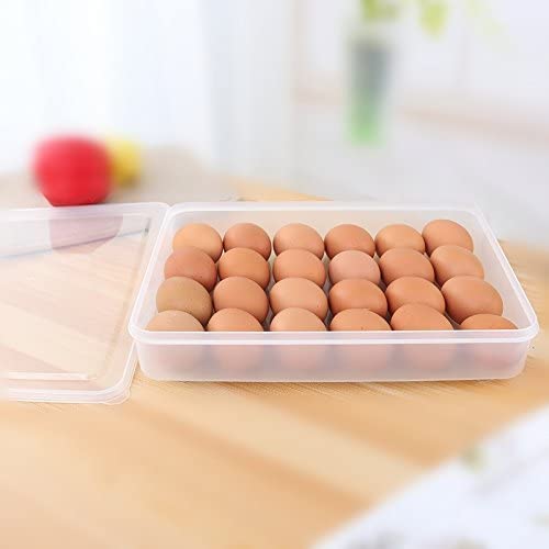 24 Grid Egg Storage Box Rectangular Fridge Tray