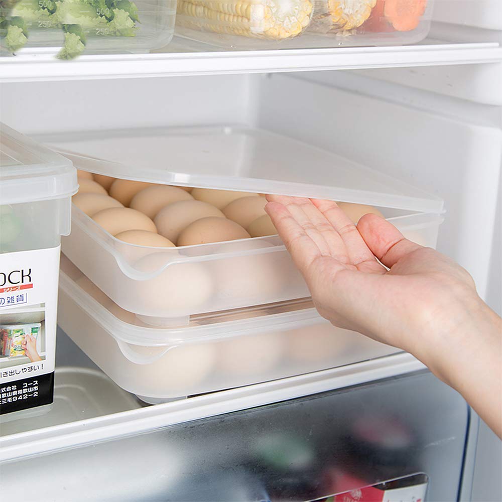 24 Grid Egg Storage Box Rectangular Fridge Tray