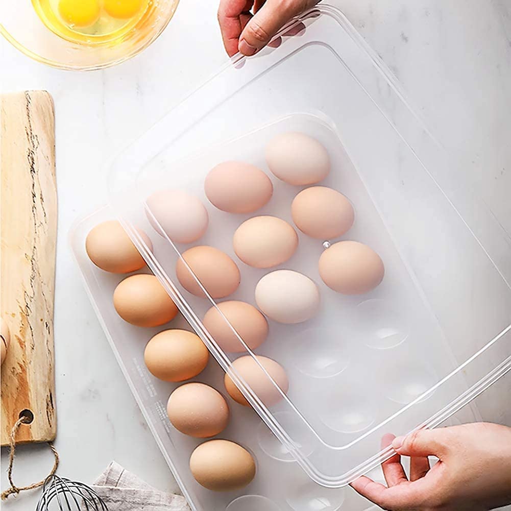 24 Grid Egg Storage Box Rectangular Fridge Tray