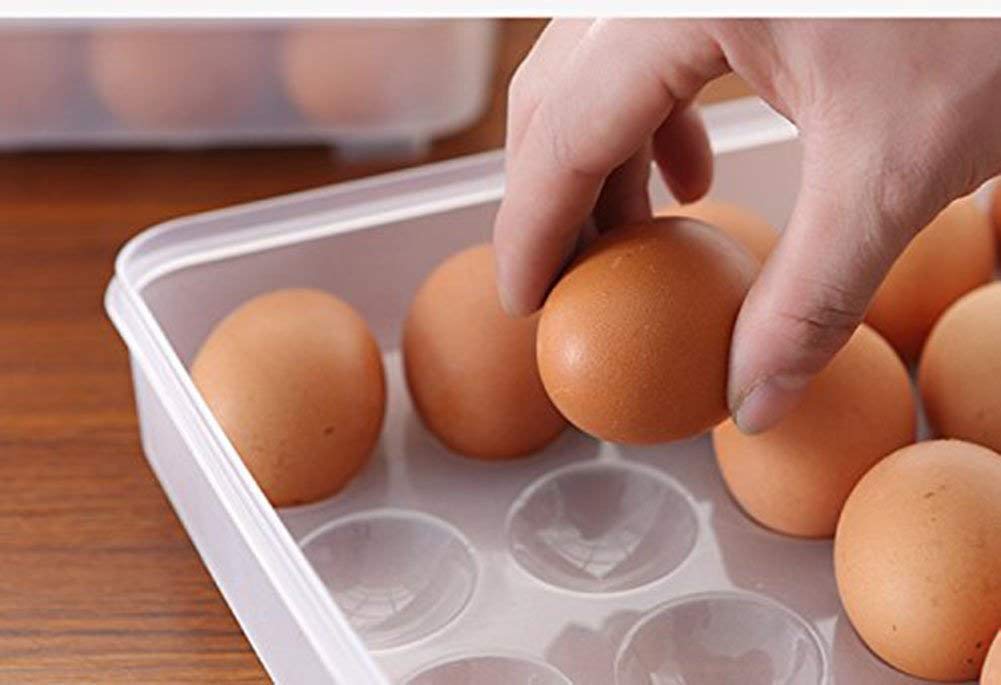 24 Grid Egg Storage Box Rectangular Fridge Tray
