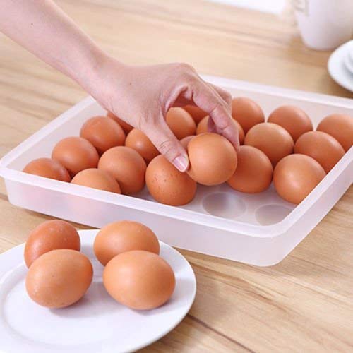 24 Grid Egg Storage Box Rectangular Fridge Tray