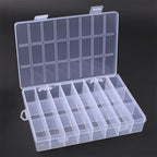 24-Grid Adjustable Jewelry Organizer | Transparent Storage Box