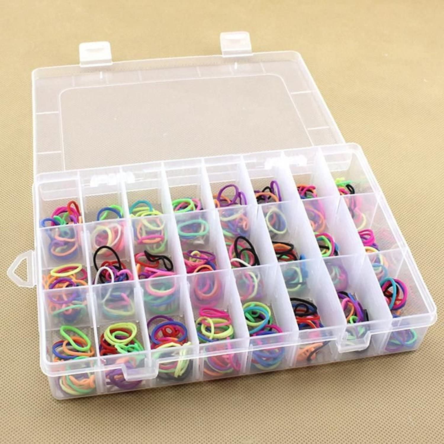 24-Grid Adjustable Jewelry Organizer | Transparent Storage Box
