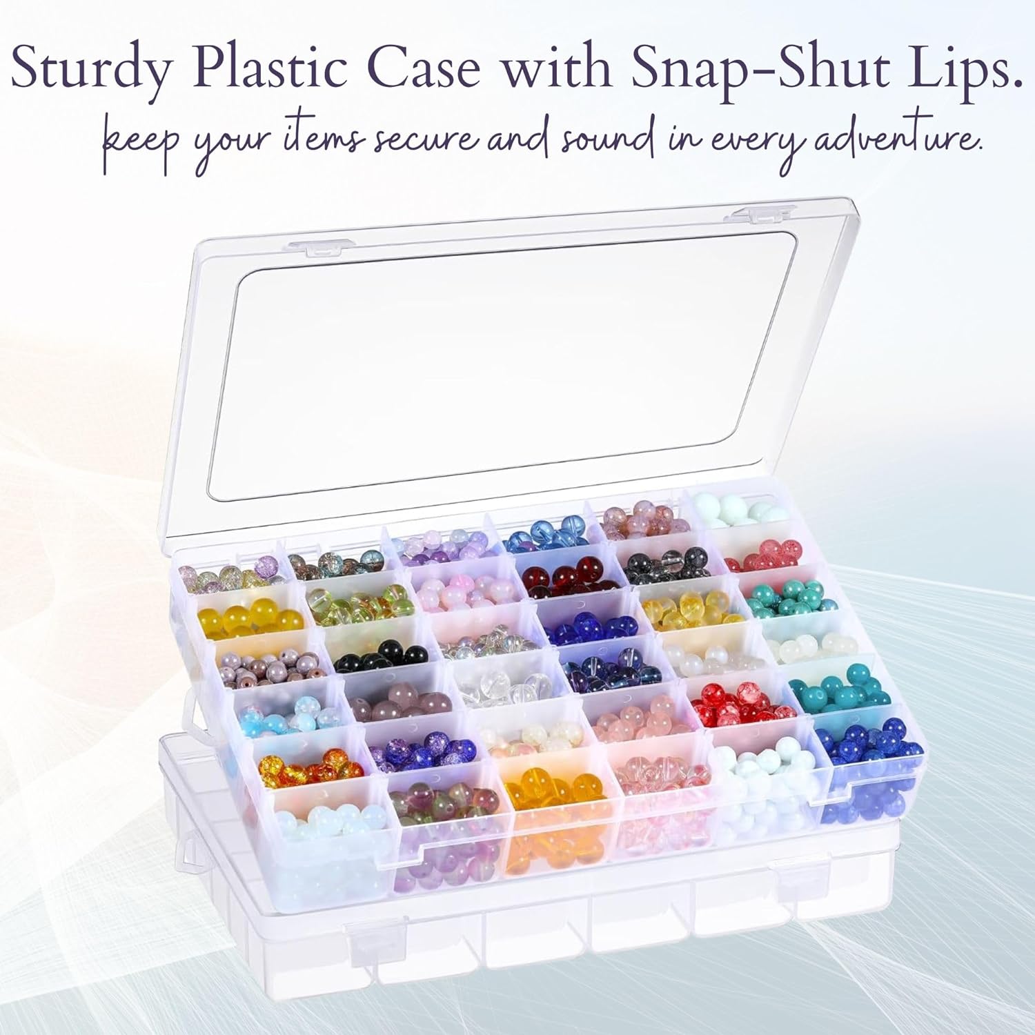 24-Grid Adjustable Jewelry Organizer | Transparent Storage Box