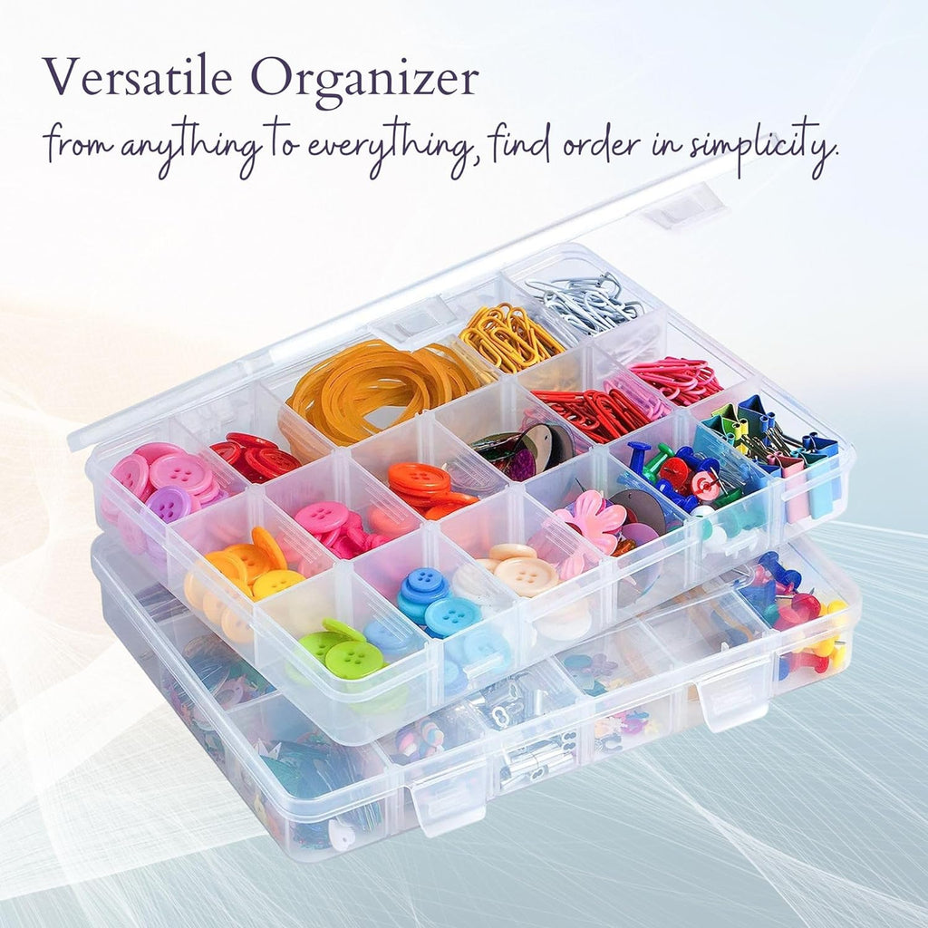 24-Grid Adjustable Jewelry Organizer | Transparent Storage Box