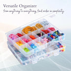 24-Grid Adjustable Jewelry Organizer | Transparent Storage Box