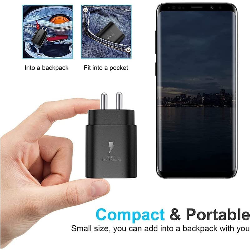 25W Superfast PD Type C Charger with Cable Combo