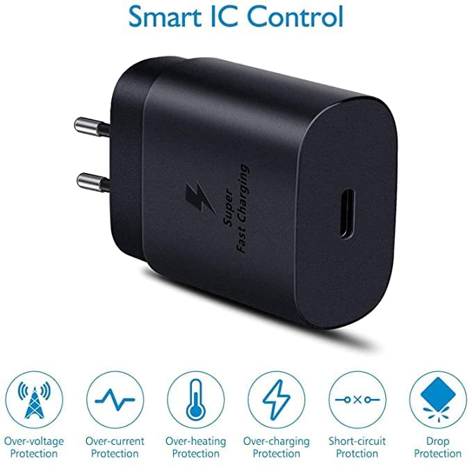 25W Superfast PD Type C Charger with Cable Combo