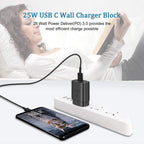 25W Superfast PD Type C Charger with Cable Combo