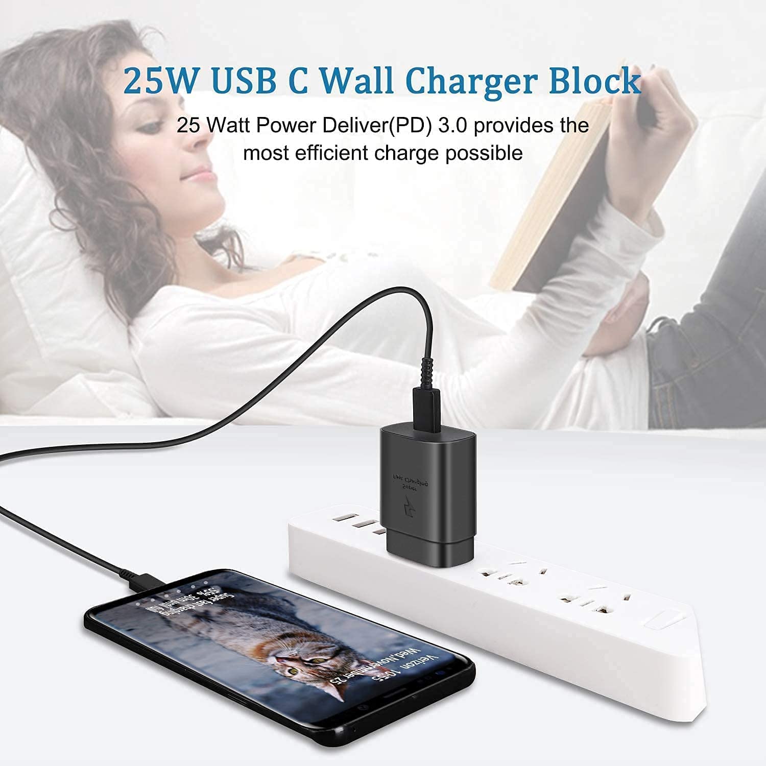 25W Superfast PD Type C Charger with Cable Combo