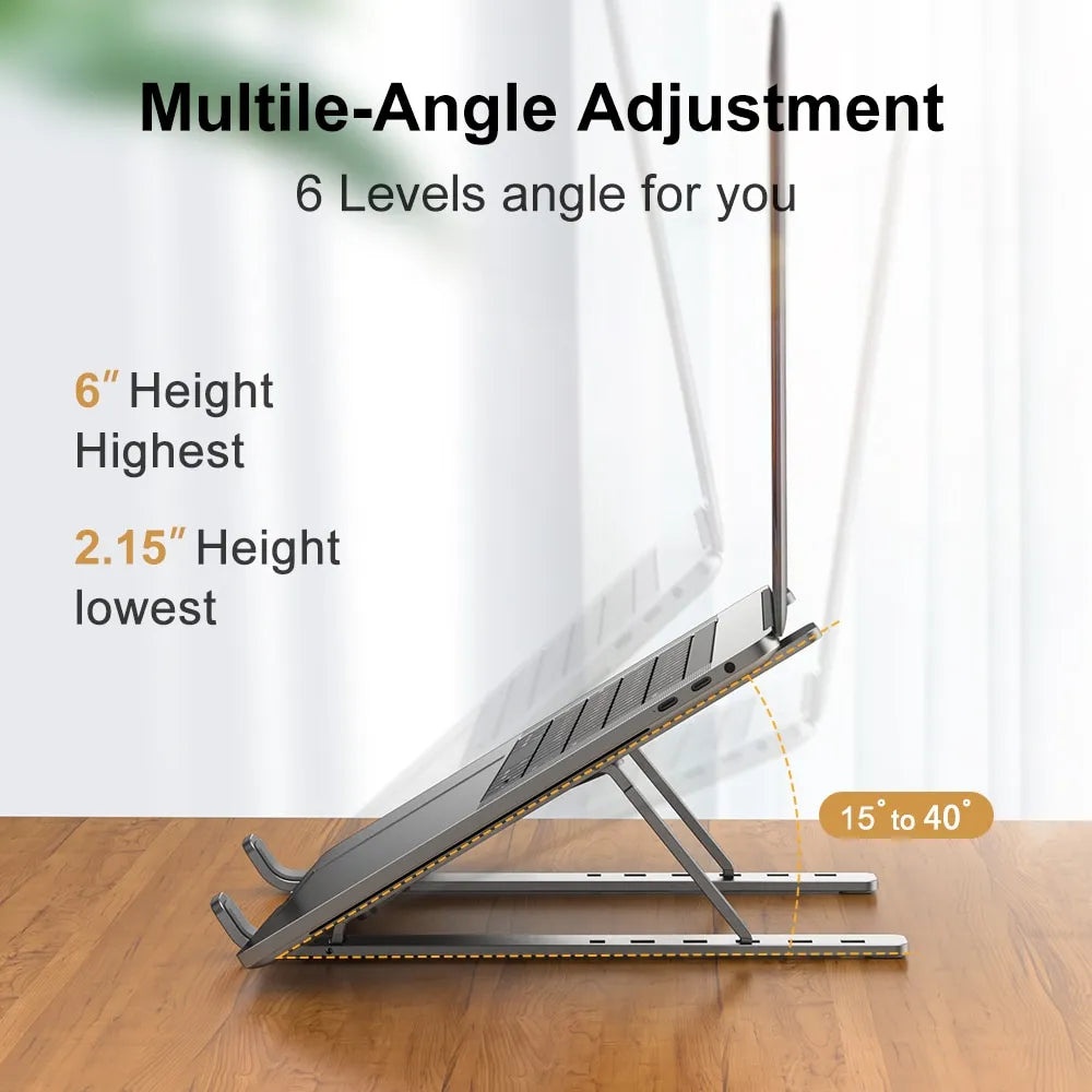 Laptop & Tablet Stand | Foldable Adjustable Aluminum Holder