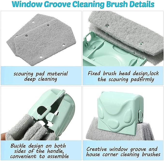 Window Slot & Track Cleaner Brush | Dust-Free Tight Spaces