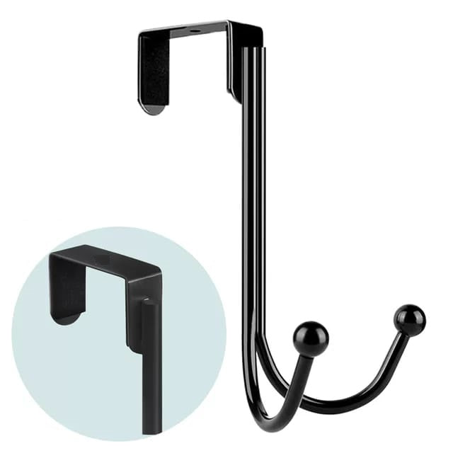 Metal Double Over-Door Hooks | Pack of 2 Heavy-Duty Hangers