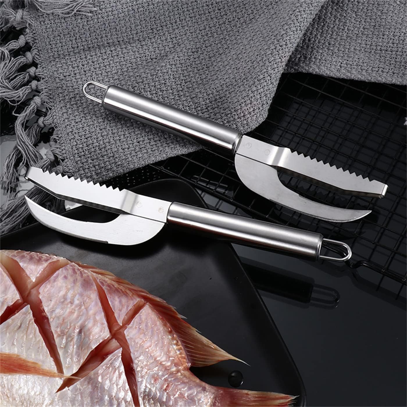 3-in-1 Stainless Steel Fish Scaler & Cleaning Tool