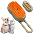 3-in-1 Pet Steam Brush – Grooming, Spray & Deshedding Tool