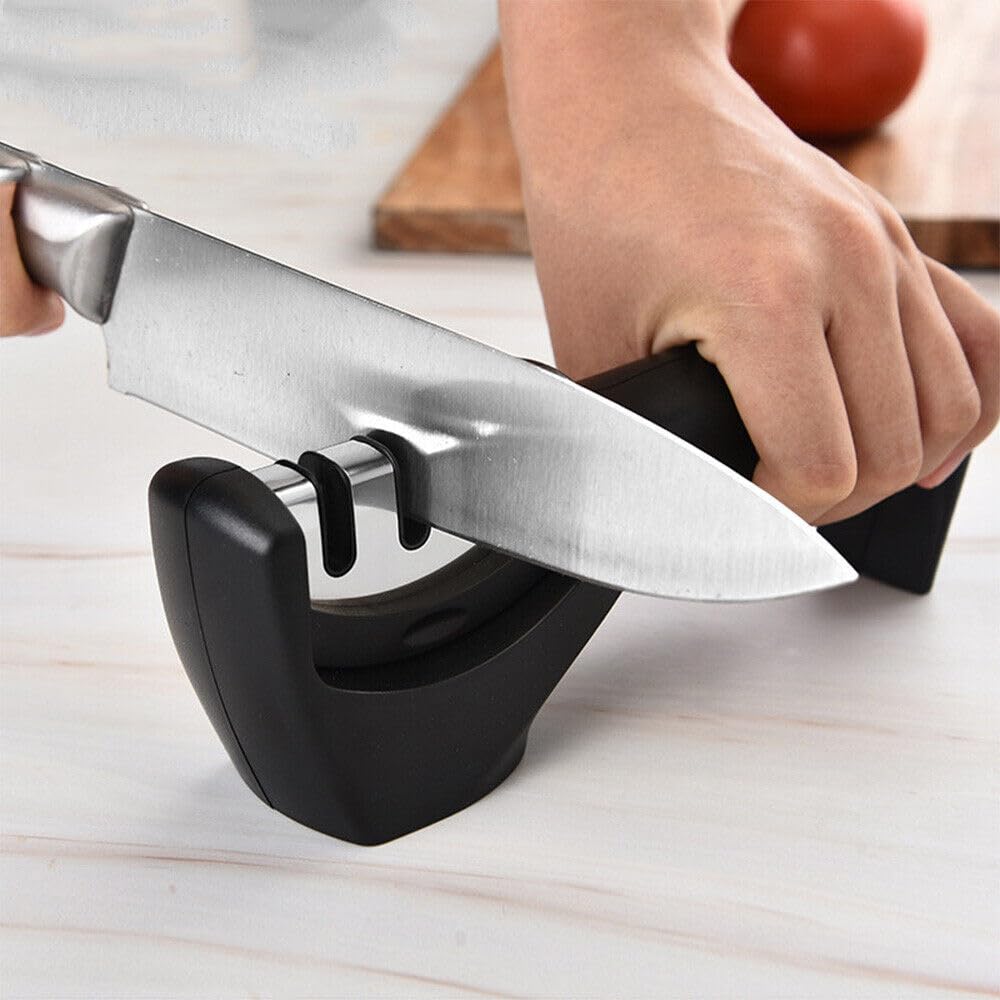 3-Stage Manual Knife Sharpener | Professional Kitchen Tool