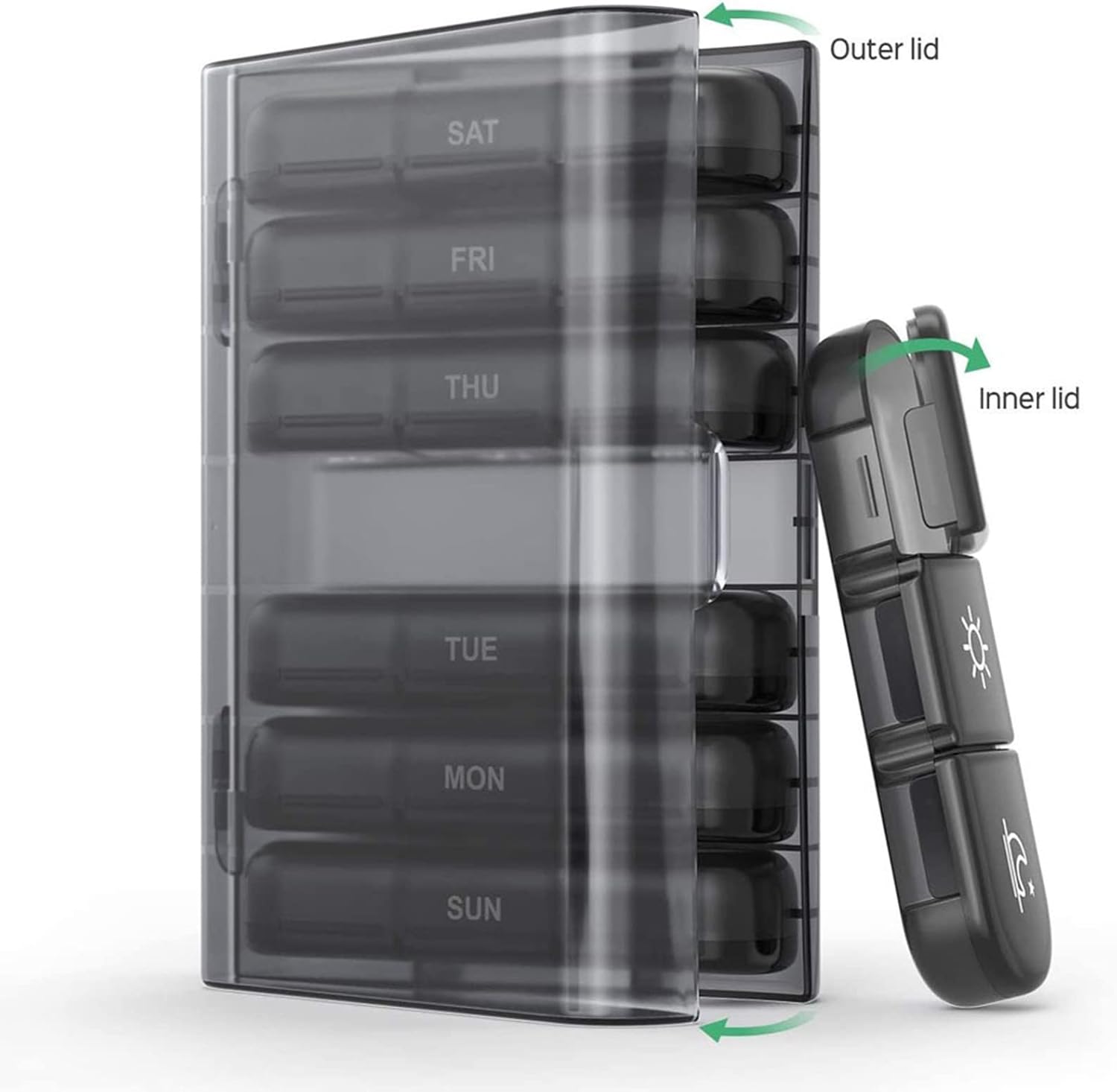 Weekly Pill Organizer | 7-Day Travel Medicine Case