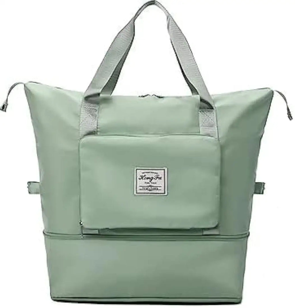 Green Foldable Travel Duffel Bag | Lightweight Waterproof Tote