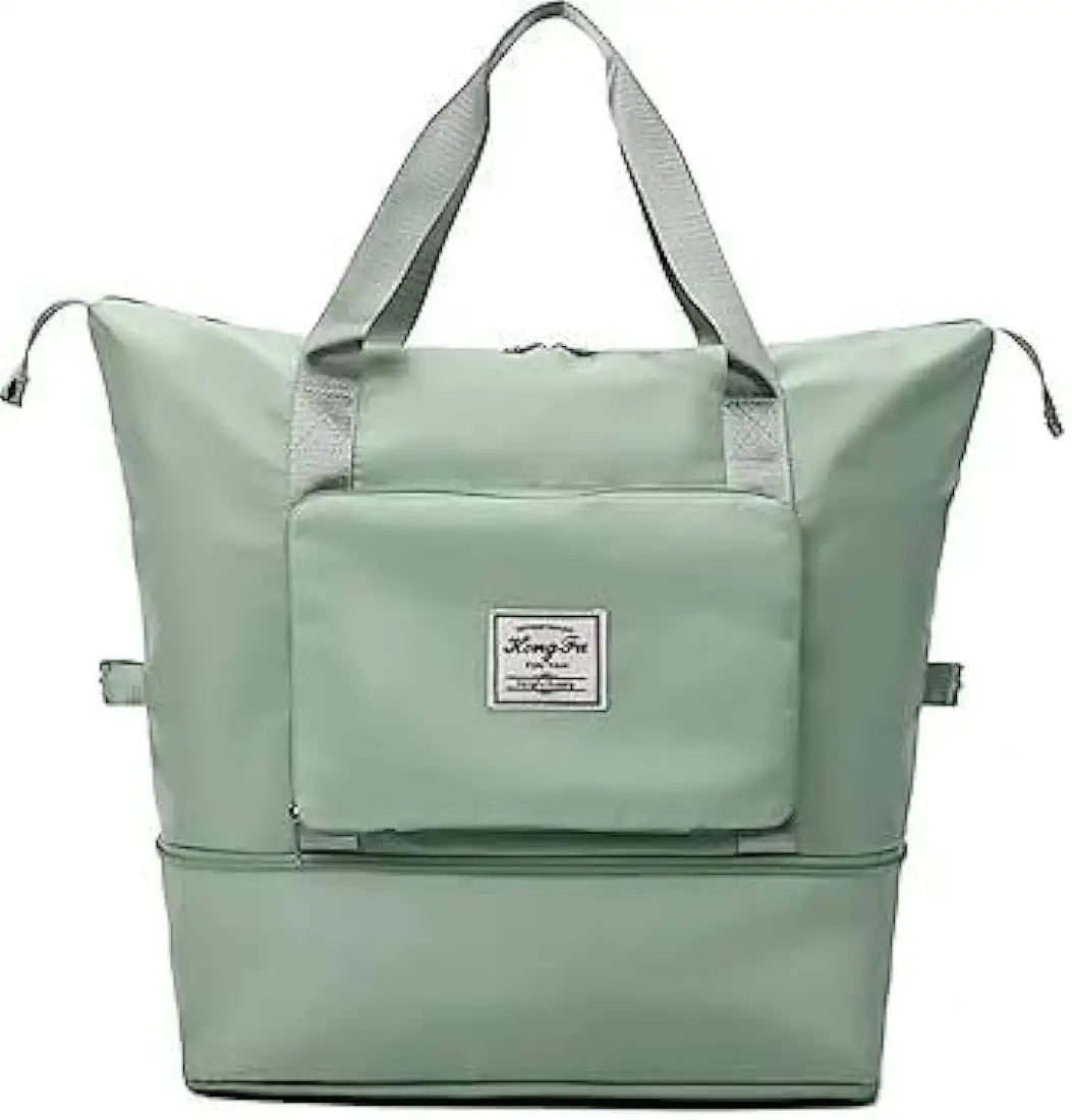 Green Foldable Travel Duffel Bag | Lightweight Waterproof Tote