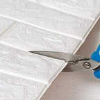 3D Foam Brick Wall Stickers | White Peel & Stick Wallpaper