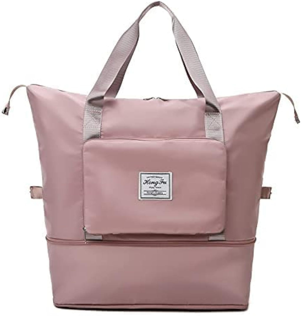 Peach Foldable Travel Duffel Bag | Lightweight Waterproof Tote