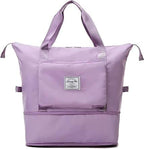 Purple Foldable Travel Duffel Bag | Lightweight Waterproof Tote