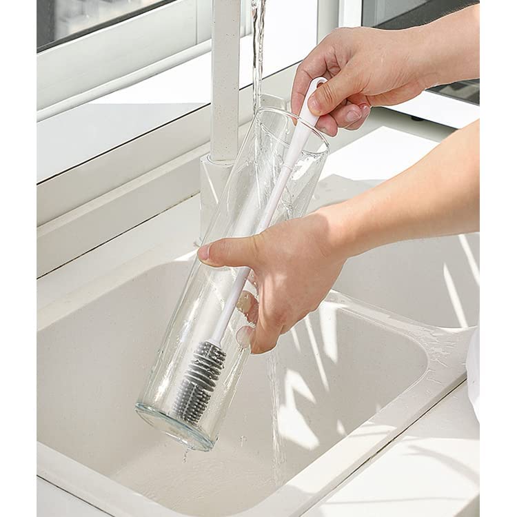 Silicone Baby Bottle Cleaner Brush | Long Handle Narrow Neck
