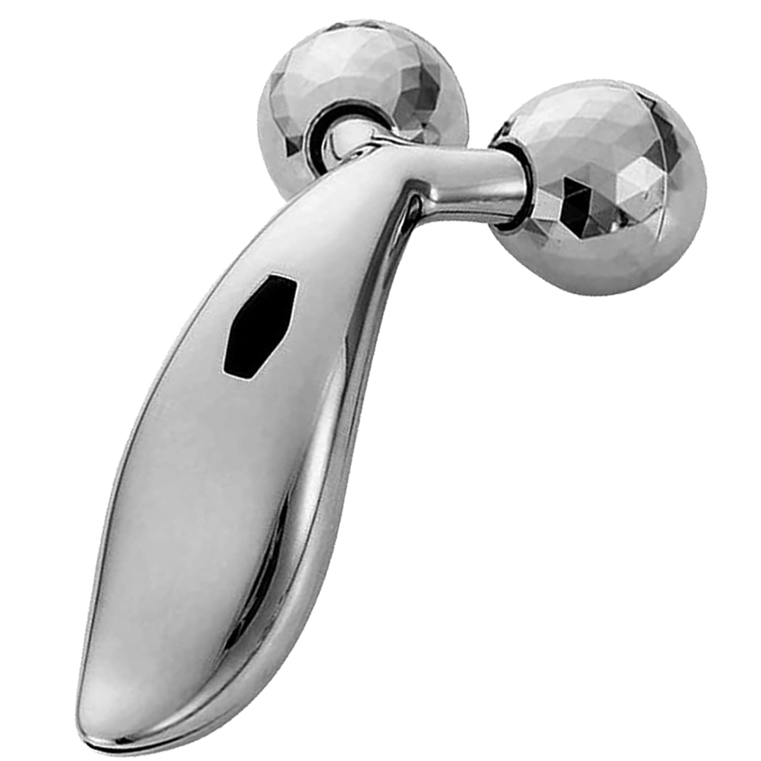 3D Face & Body Massager Roller - 360° Rotate Manual Roller for Skin Lifting, Wrinkle Removal & Full Body Massage (Silver)