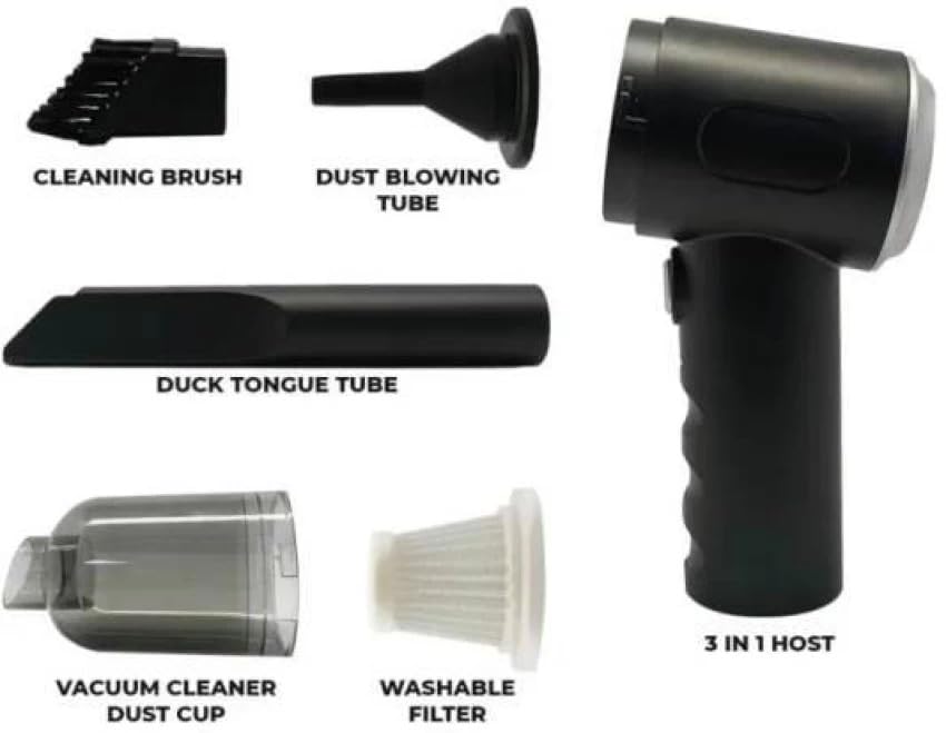 3-in-1 Cordless Handheld Vacuum USB Rechargeable