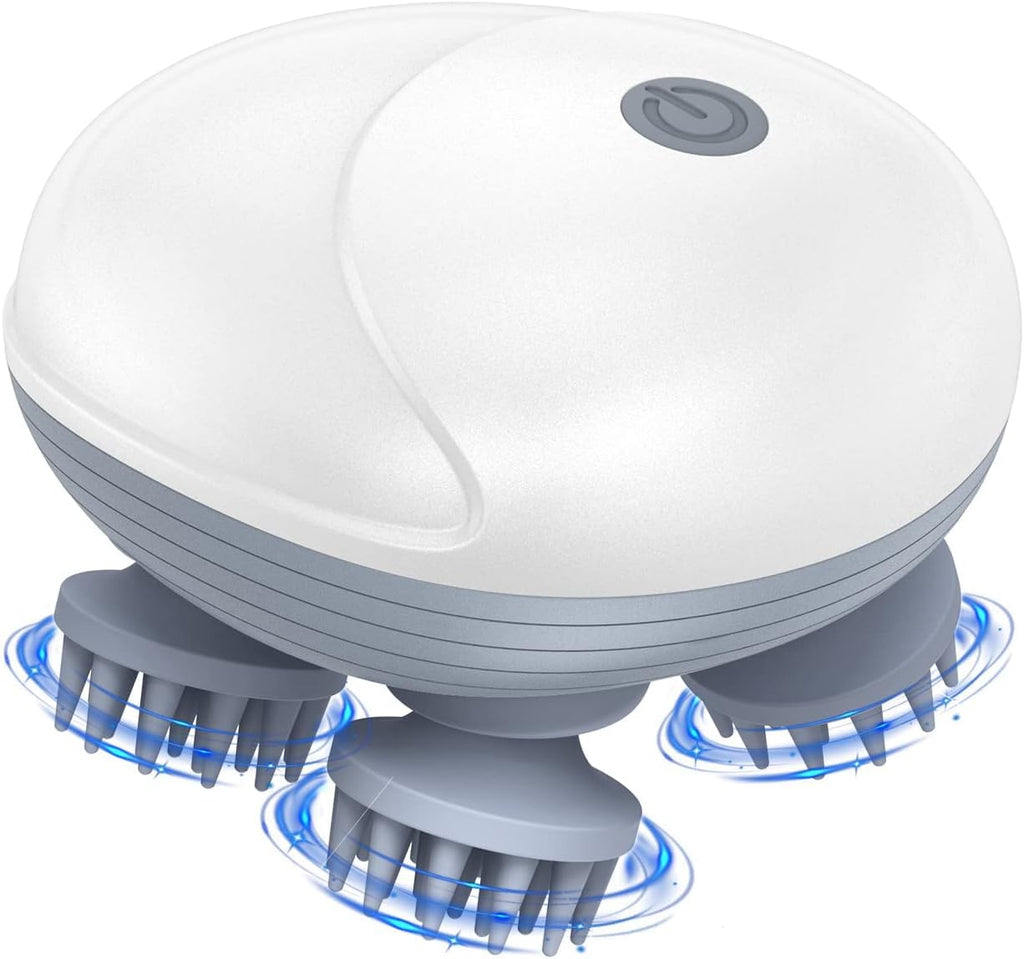 Electric 4-Head Scalp Massager Portable Head & Body Kneader