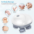 Electric 4-Head Scalp Massager Portable Head & Body Kneader