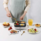 4 Hole Non Stick Egg Fry Pan Wooden Handle