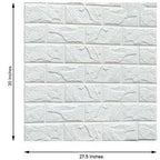 3D Foam Brick Wall Stickers | White Peel & Stick Wallpaper