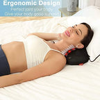 Electric Neck & Back Massager Pillow with Heat – Deep Tissue Relief
