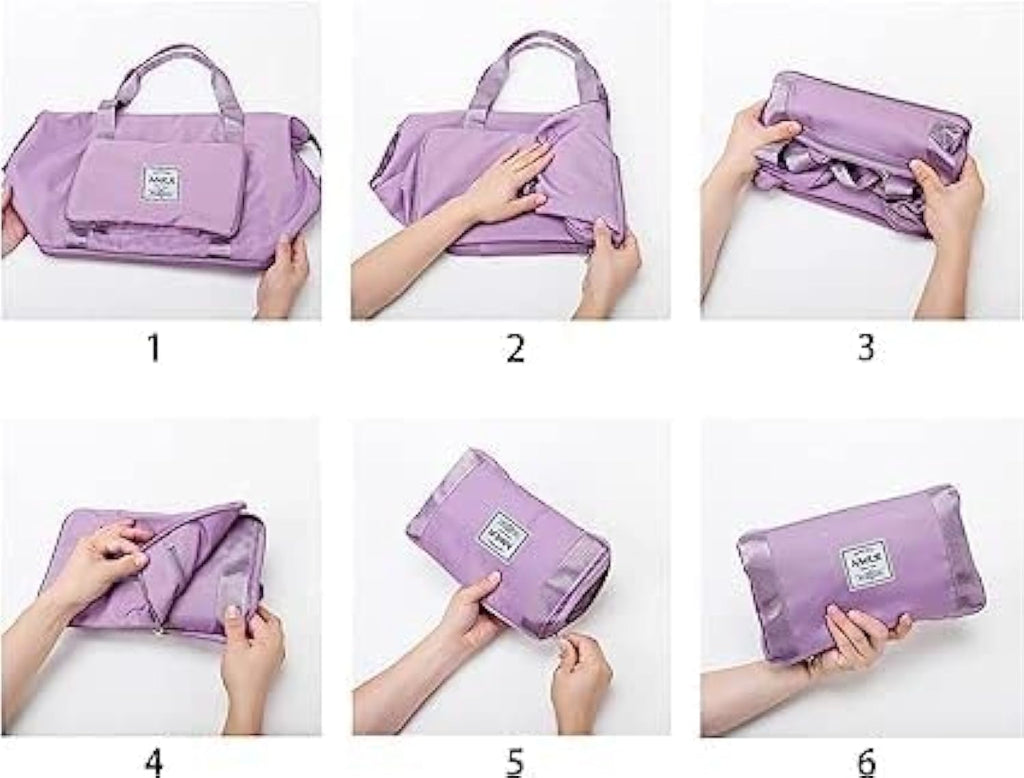 Wine Foldable Travel Duffel Bag | Lightweight Waterproof Tote