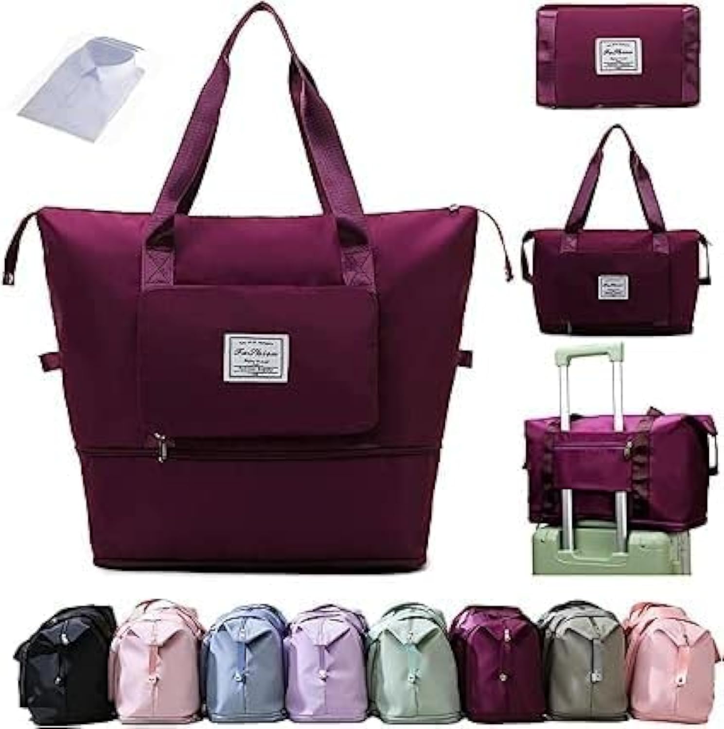 Foldable Wine Travel Duffel Bag | Lightweight Waterproof Tote
