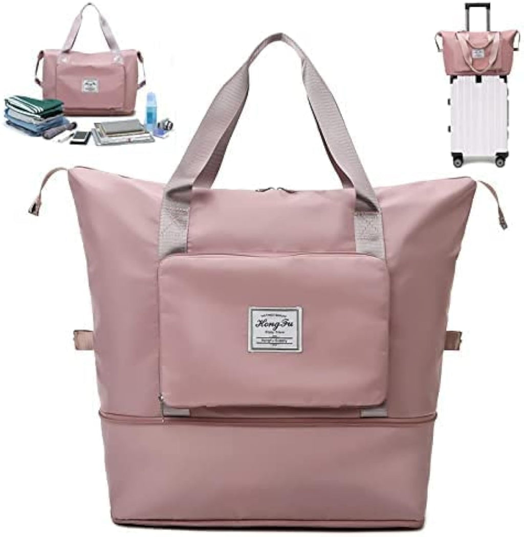 Peach Foldable Travel Duffel Bag | Lightweight Waterproof Tote